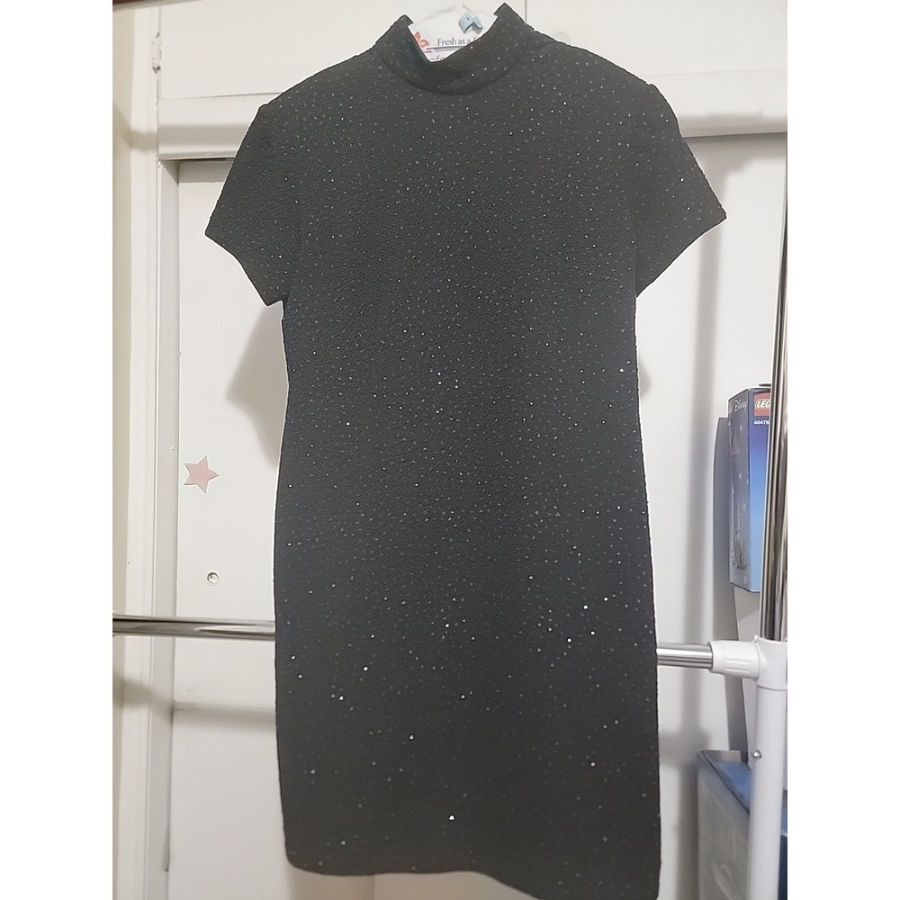 Classy Stretchable Sparkly Black Dress Size 8 Great Condition‎
